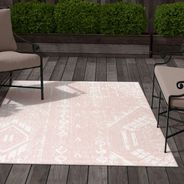 Foundry Select Bomer Pink Indoor/Outdoor Rug & Reviews Wayfair